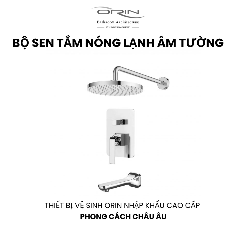 Bộ sen tắm nóng lạnh âm tường nhập khẩu ORIN AV6071-SSH