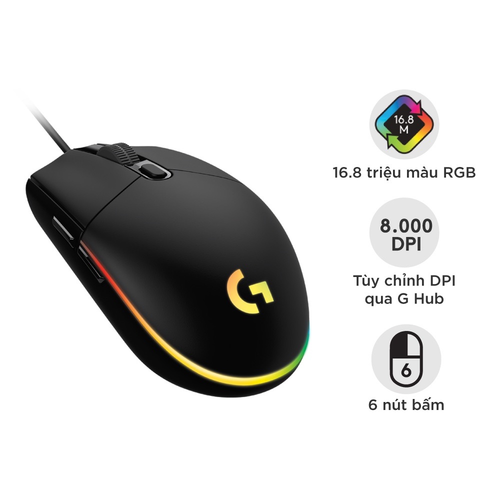 Chuột Gaming Logitech G102 Gen 2 Lightsync - Hàng Chính Hãng