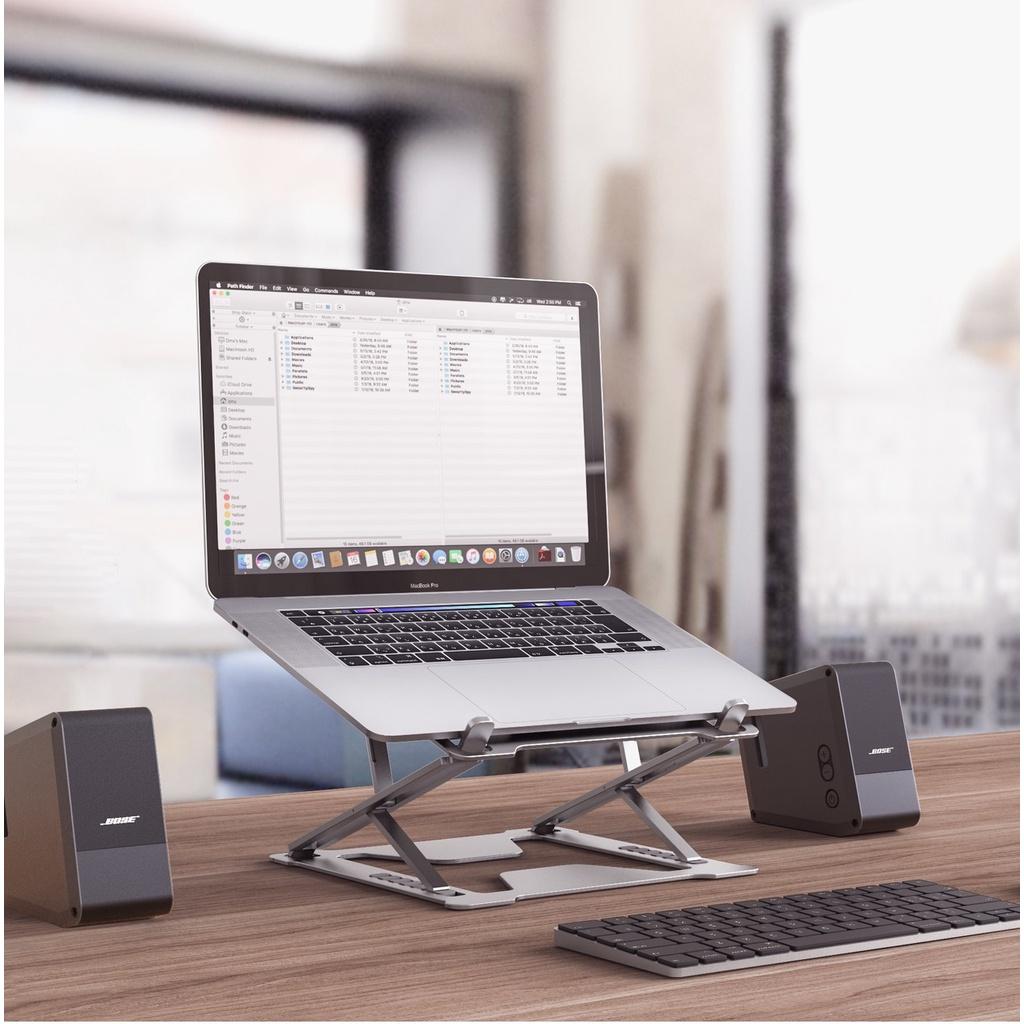 P17 Giá đỡ để laptop stand notebook Macbook máy tính xách tay hợp kim nhôm có thể tháo rời kiêm tản nhiệt