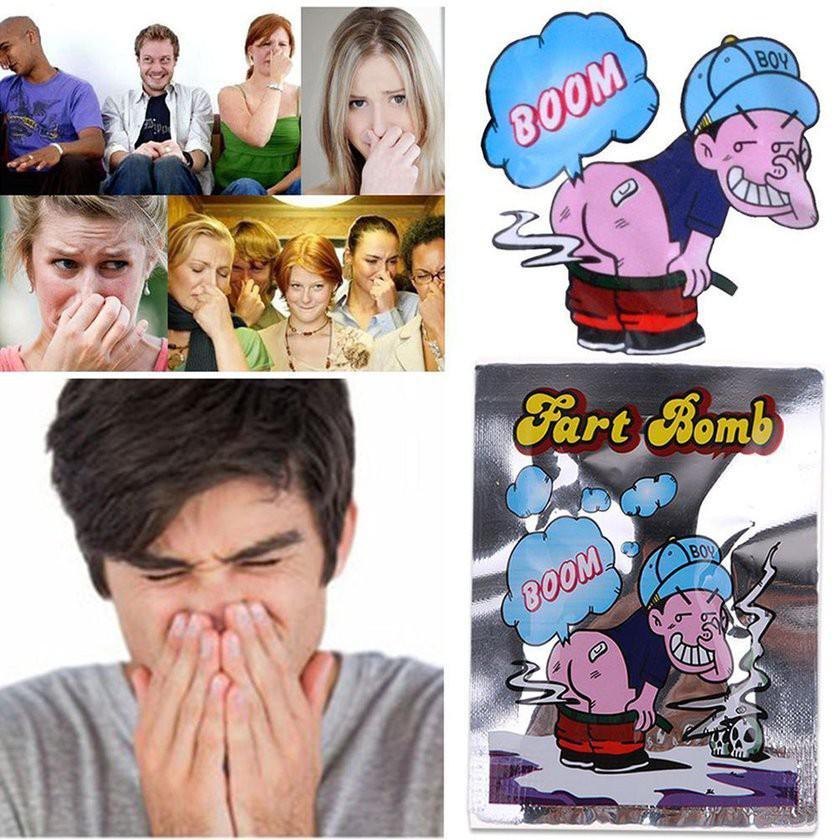 (Mã BT) 【Kiss】Funny Shock Đồ chơi nổ Mùi Gói toàn bộ Đồ chơi Mùi hôi thối Bom Fart Gói Mùi cho trẻ em troll (sẵn)