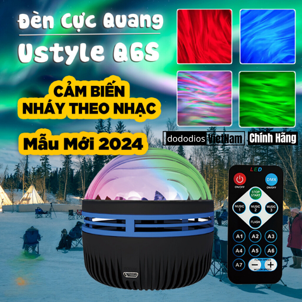 Đèn GALAXY Cực Quang UStyle Q6S Chiếu Bầu Trời Cực Quang Trang Trí, Decor Phòng Ngủ, Điều Khiển Từ Xa - Chính hãng