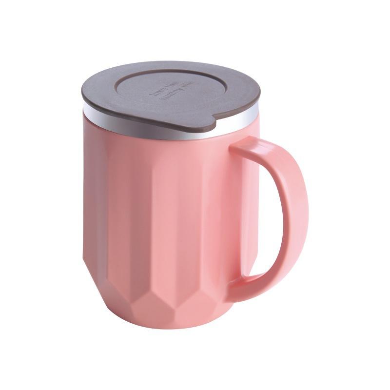 Đặc Biệt Tặng Cốc Inox 304 Văn Phòng Tay Cầm Cách Nhiệt Nước Lạnh Trà Sữa Làm Việc Cà Phê Có Nắp Đậy 400Ml
