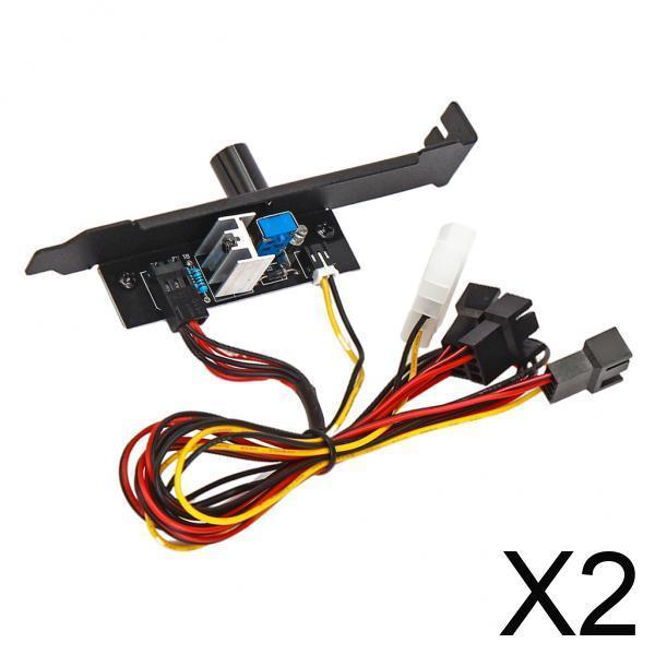 2xCooler Cooling Fan Controller 3 Channels 3pin PC 12V Power PCI Bracket