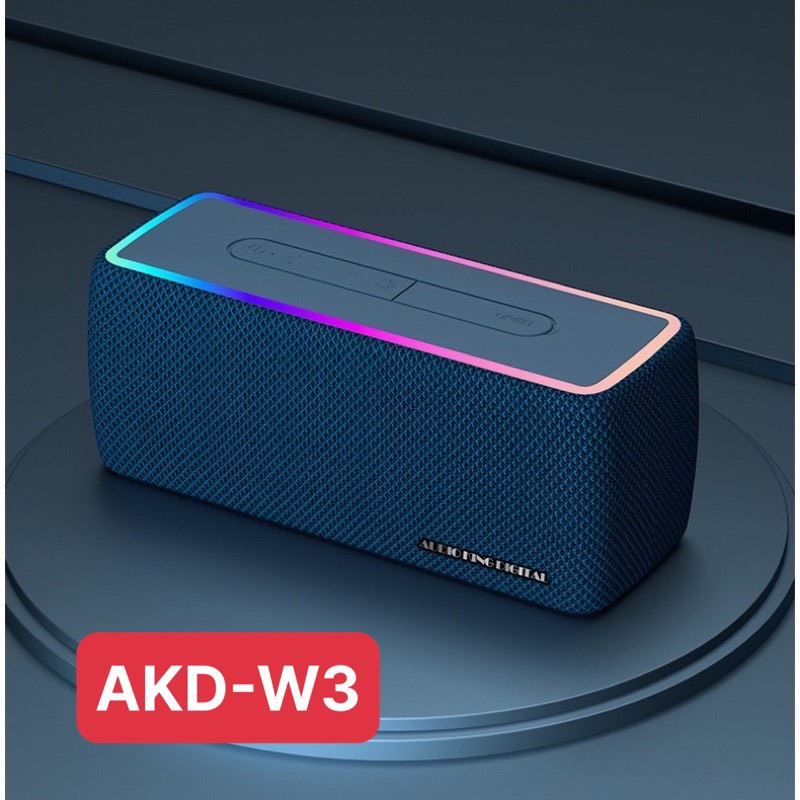 LOA BLUETOOTH AKD-W3 SIÊU TRẦM , TÍCH HỢP LED AUTO CỰC ĐẸP , CÔNG SUẤT 10W Loa Bluetooth AKD W3 LED - JL
