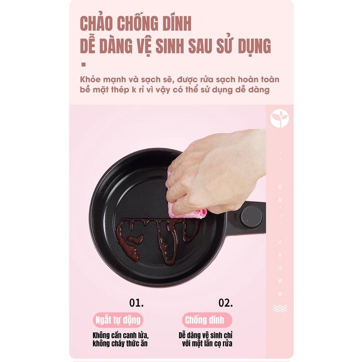 Nồi Lẩu Điện Mini Đa Năng JIASHI - Chảo Điện Đa Năng(Chiên, Rán, Hầm, Luộc...) Hàng Nội Địa ( Giao Màu Ngẫu Nhiên)