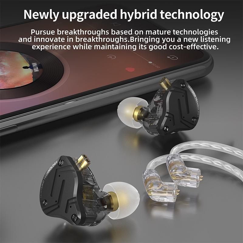 Tai Nghe Nhét Tai KZ ZS10 Pro X HiFi 1DD + 5BA Chất Lượng Cao