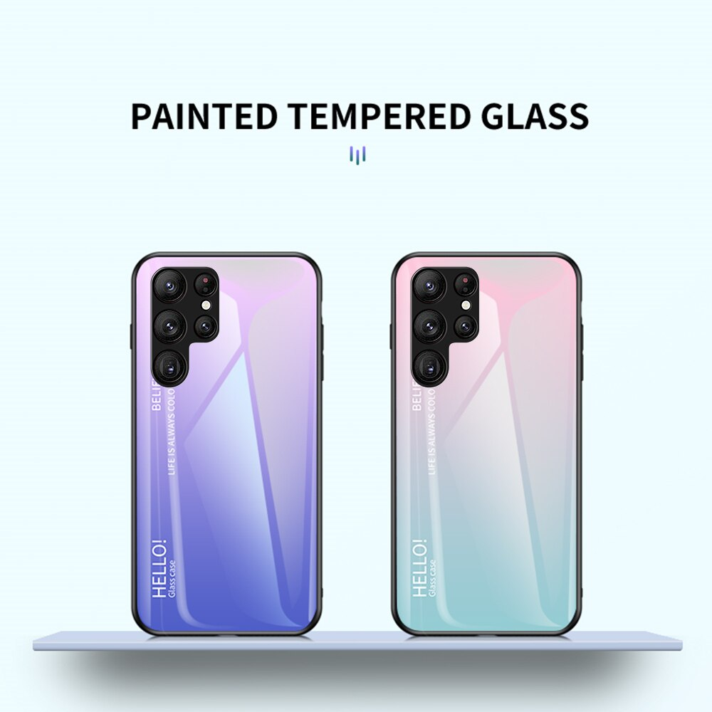 Ốp lưng kính cường lực cho Samsung Galaxy S23 / S23 Ultra / S23 Plus / S23+ hiệu HOTCASE Gradient Case chống sốc chống va đập, hiệu ứng gradient theo góc nhìn, chống sốc cực tốt, chất liệu cao cấp - hàng nhập khẩu