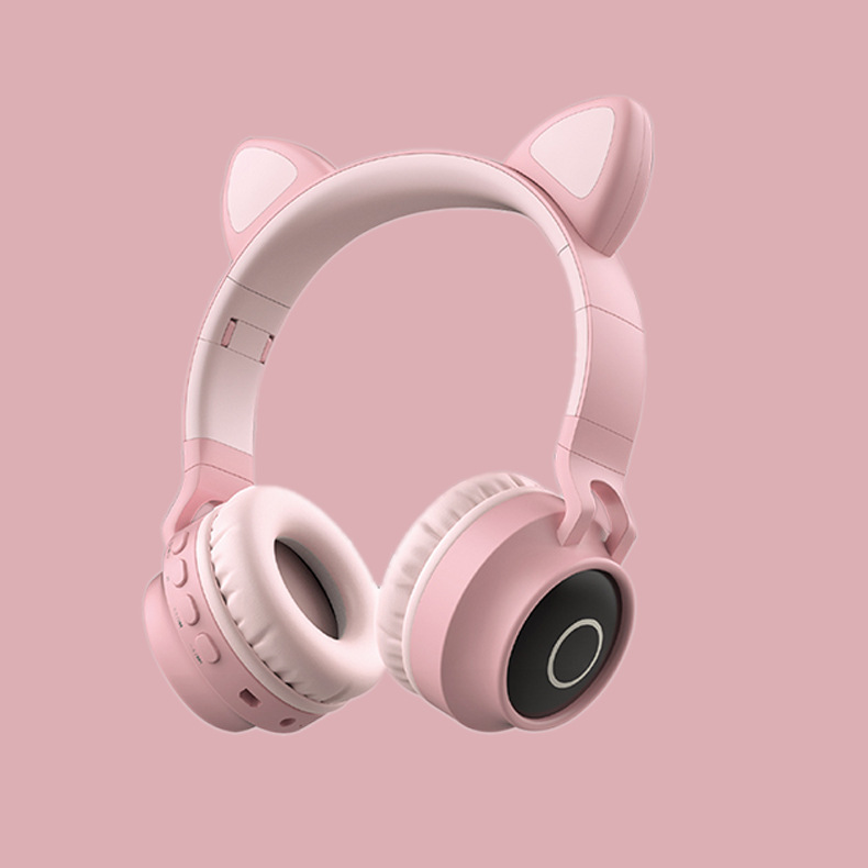 Tai nghe Bluetooth tai mèo đáng yêu có mic đàm thoại cao cấp, tai nghe mèo có đèn phát sáng cute tai nghe tai mèo thời trang, headphone Bluetooth đáng yêu có thể sử dụng khi chơi các tựa game online