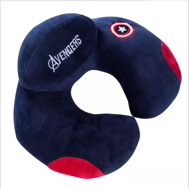 Gối Kê Cổ Chữ U có Tựa Nhỏ Hình Siêu Anh Hùng Baymax, Ironman, Superman, Captain, Người Dơi Nhiều Mẫu Tùy Chọn