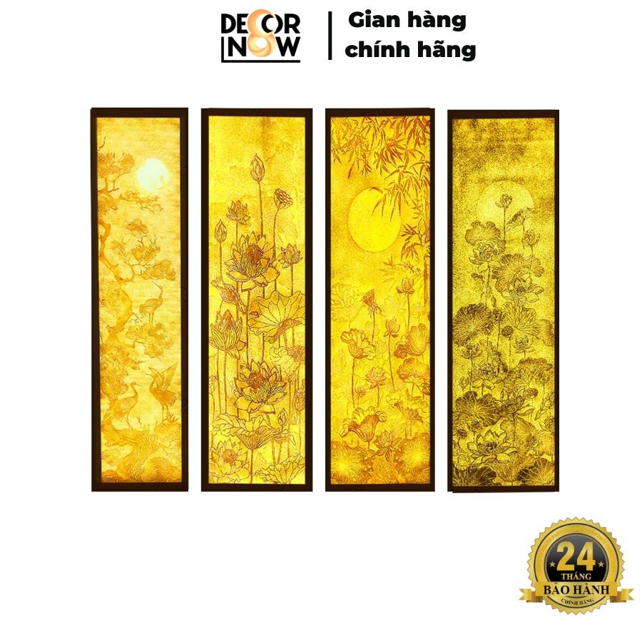 Đèn Hào Quang Phật In Tranh Trúc Chỉ ĐỐI DECORNOW, Trang Trí Ban Thờ Cho Tượng Phật, Hào Quang Trúc Chỉ DCN-29