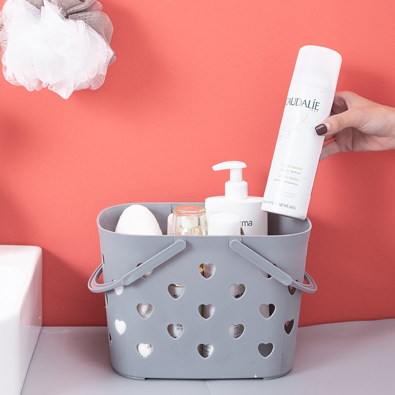 Giỏ đựng đồ phòng tắm họa tiết hình trái tim