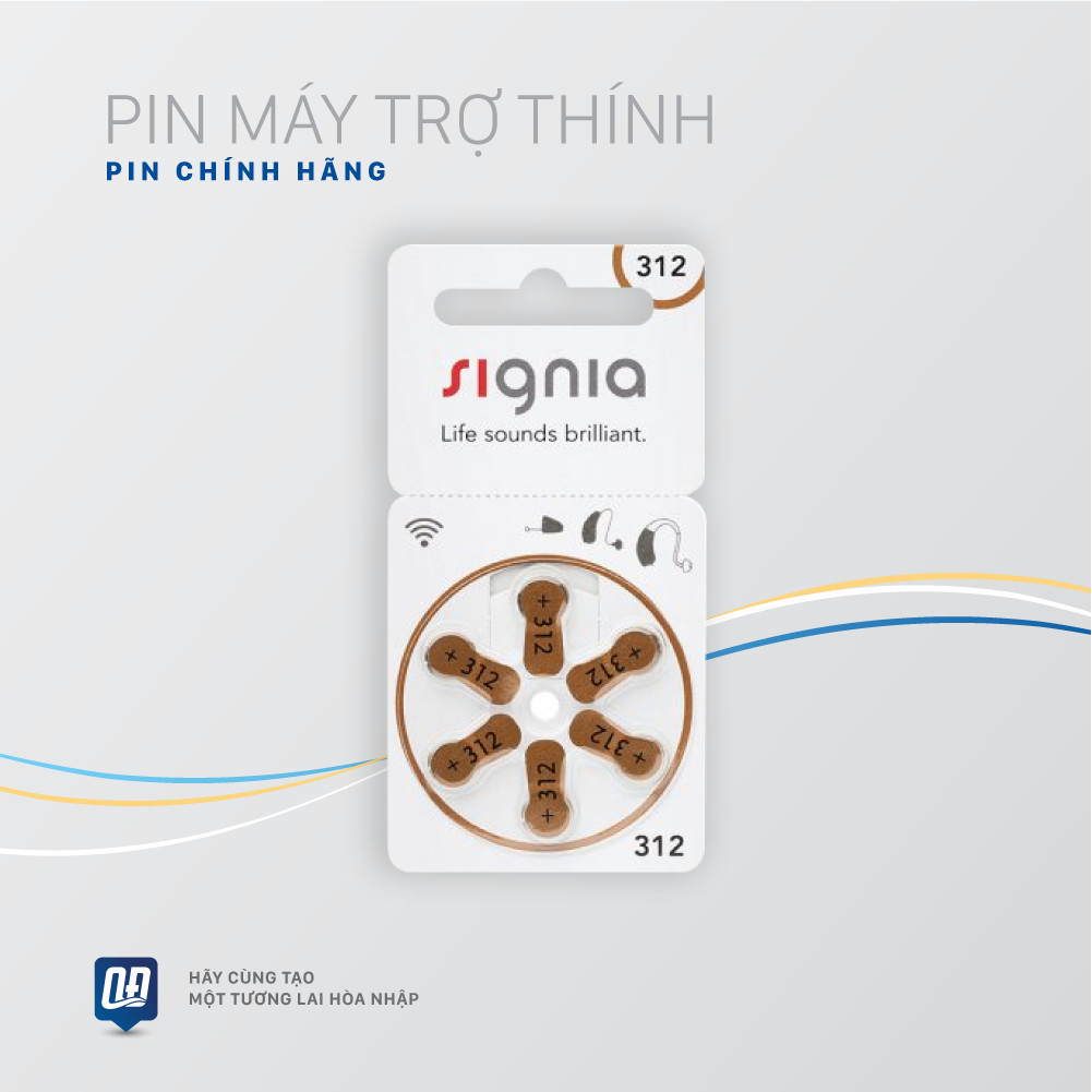 Pin máy trợ thính Signia 312