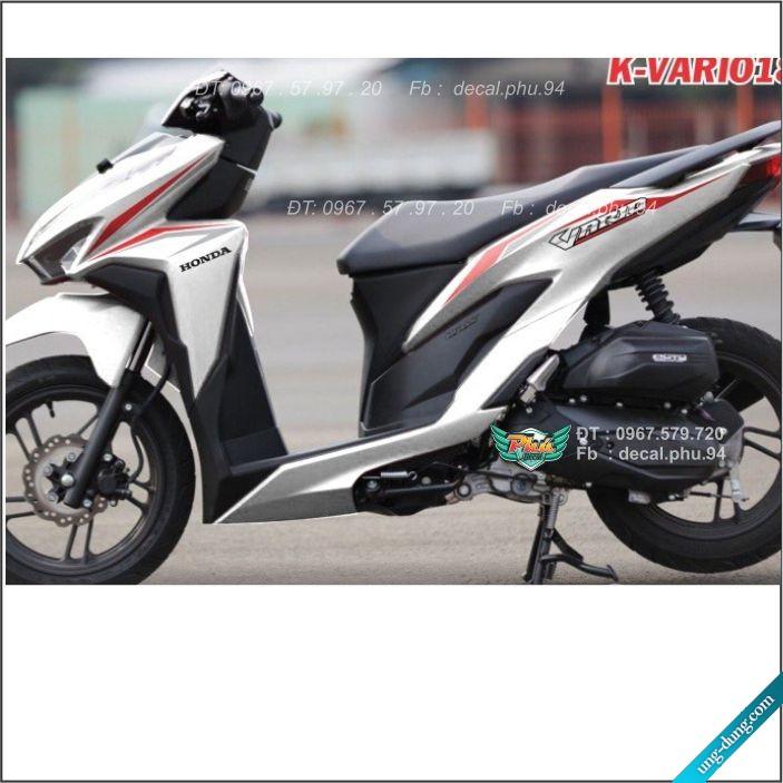 Tem Rời Vario Chỉ đỏ xe trắng