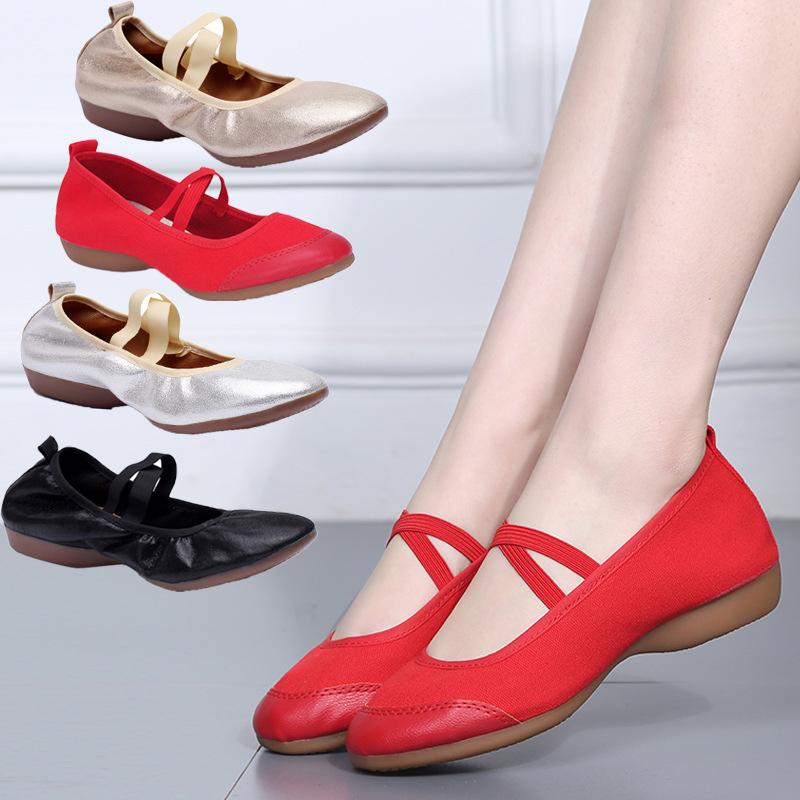 Giày khiêu vũ mềm mại Phụ nữ giày ba lê thoáng khí Color: Style B Shoe Size: 39 (feet 24 cm)