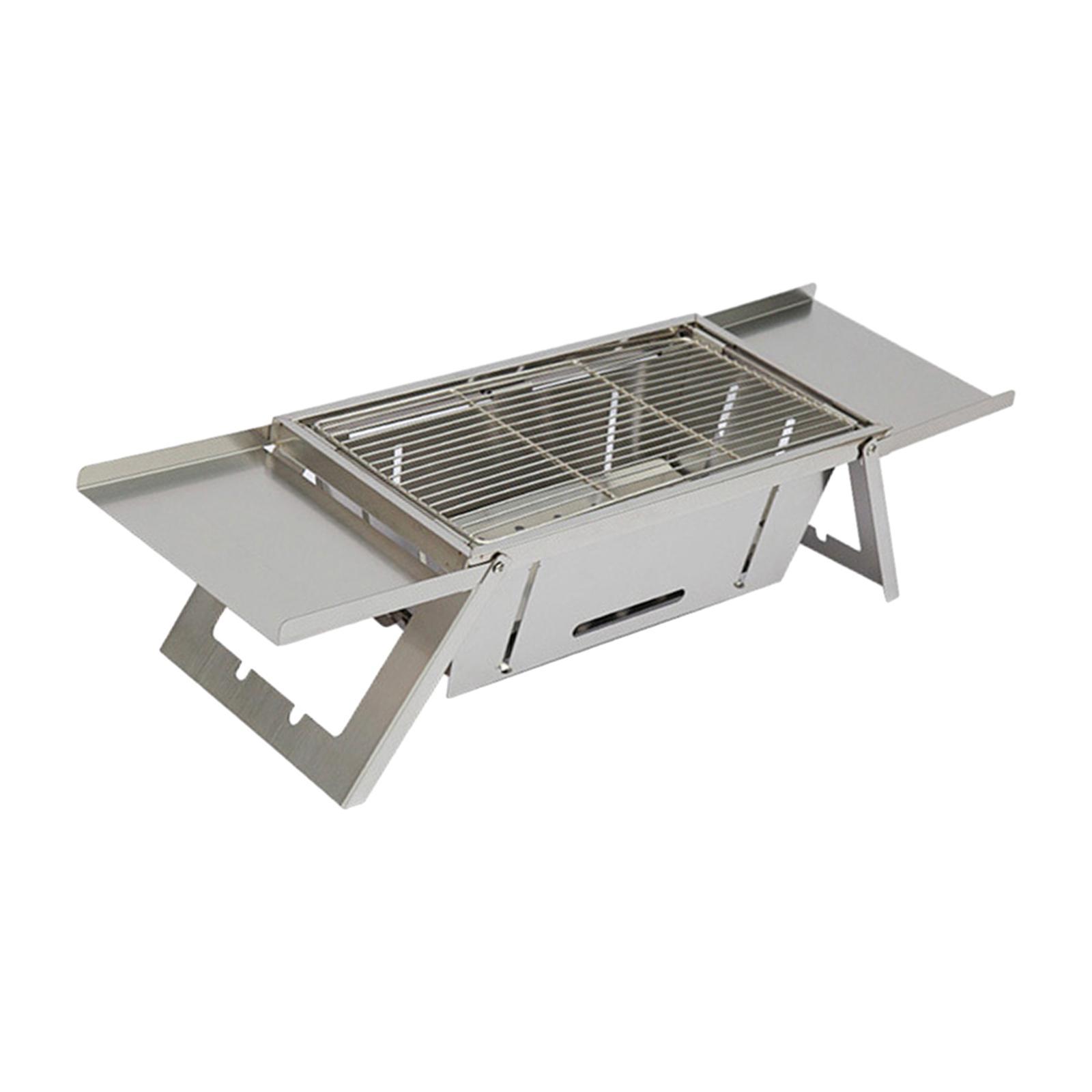 Grill Barbecue Grill Portable Adjustable Wood Burning Grills Folding Grill Tabletop Bbq  Grill for Beach Camping Picnic