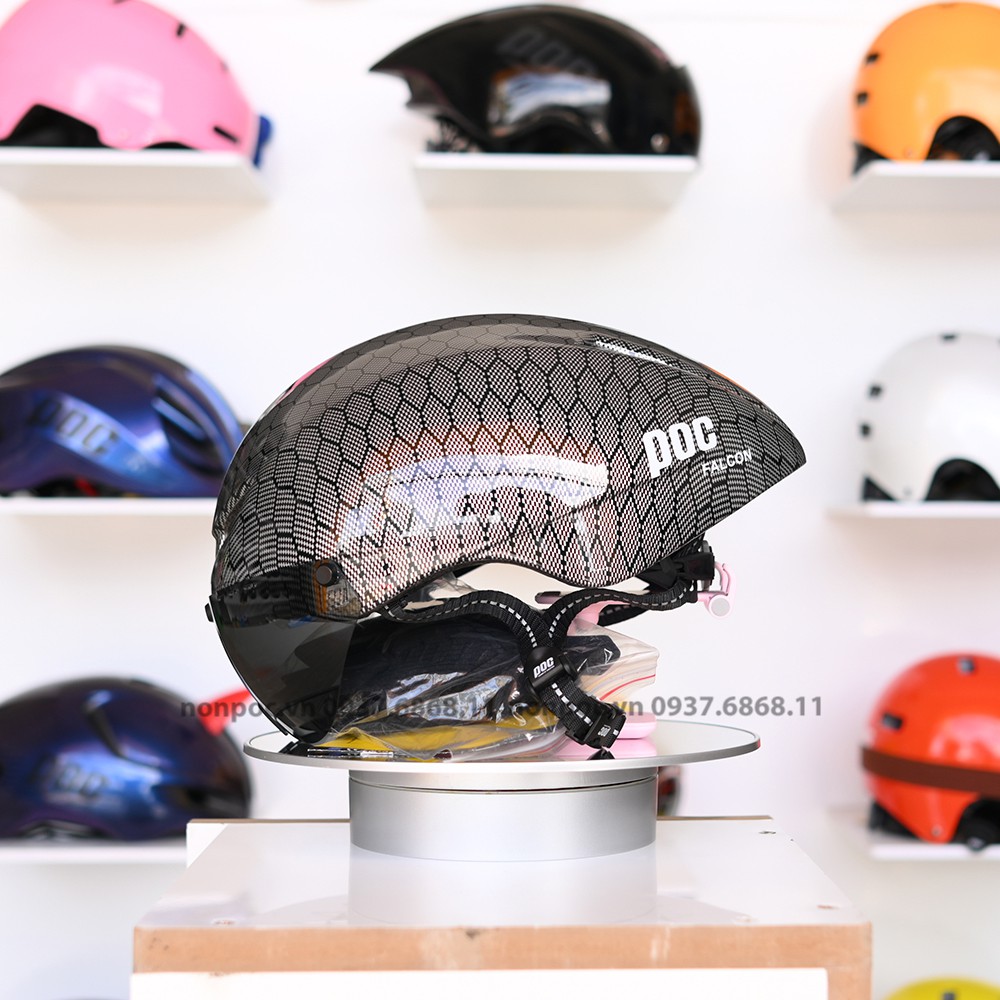 Nón POC Falcon Có Kính Carbon Xám