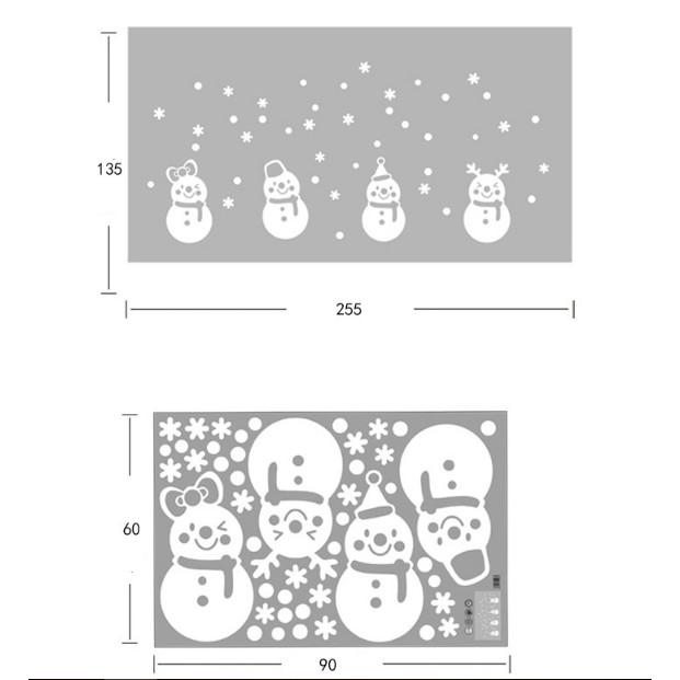 Decal trang trí tường Noel - Người Tuyết Khổng Lồ Trắng