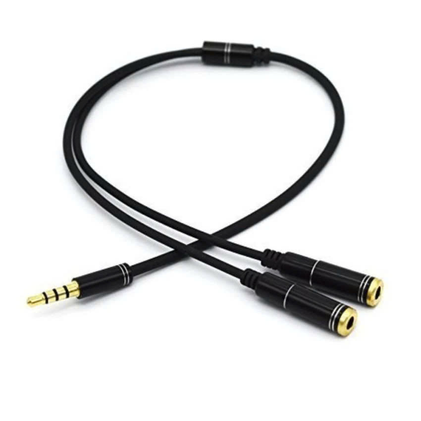 Cáp Chia Jack Thành Mic Headphone - Giao Màu Ngẫu Nhiên - Hàng Nhập Khẩu
