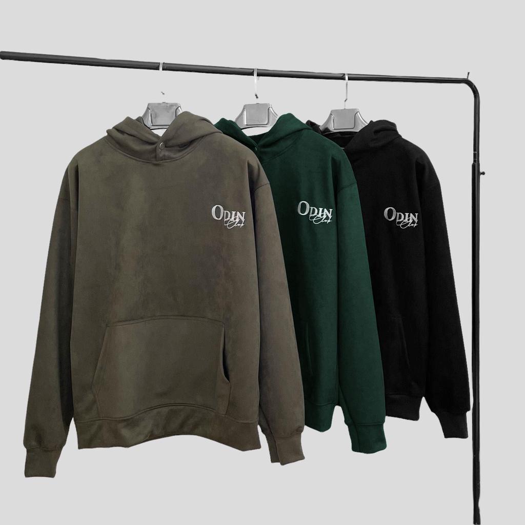 Áo Hoodie Oversize Da lộn Odin Club Suede, Áo hoodie nam nữ form rộng, Local Brand ODIN CLUB