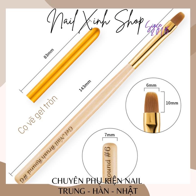 Cọ vẽ móng, cọ vẽ nail cao cấp (bản bầu đủ size )