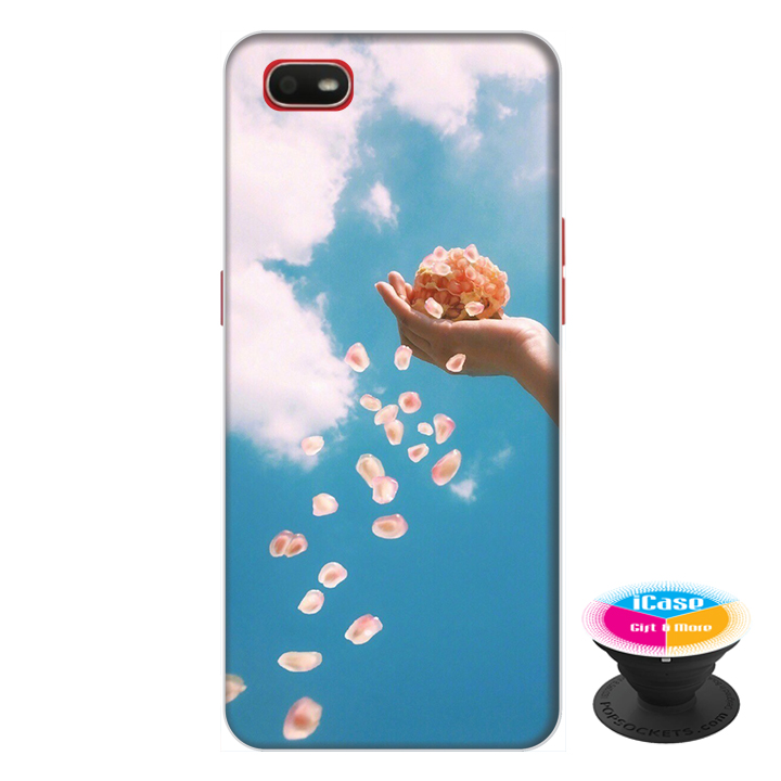 Ốp lưng điện thoại Oppo A1K hình Cánh Hoa Xuân tặng kèm giá đỡ điện thoại iCase xinh xắn - Hàng chính hãng