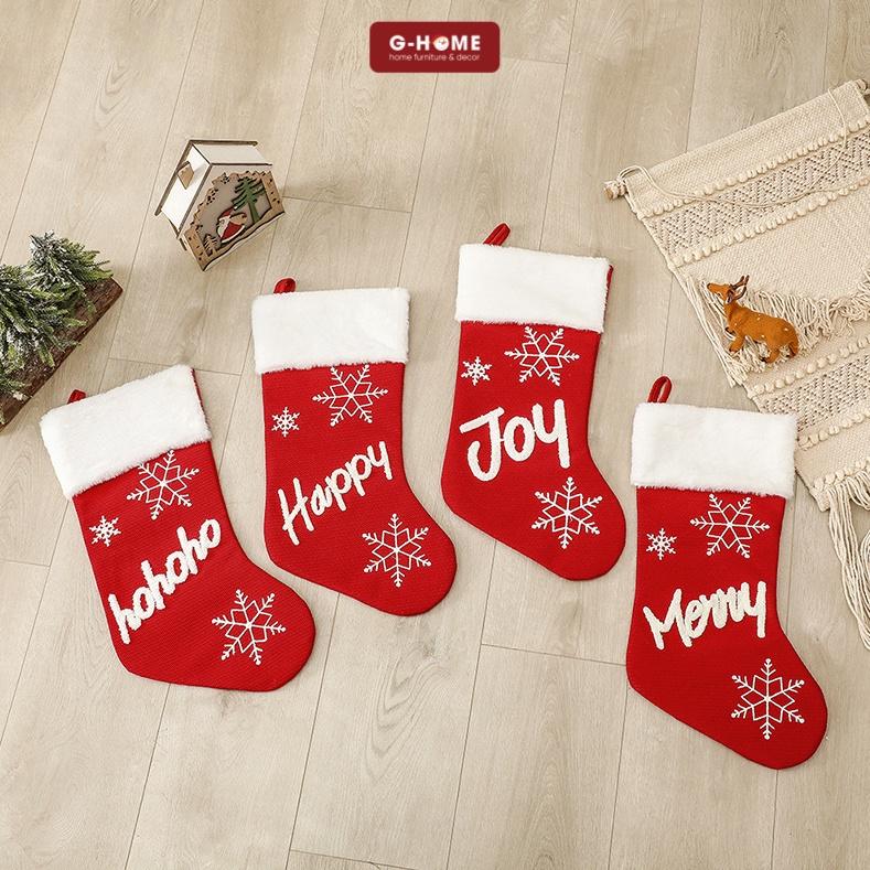 Tất treo trang trí giáng sinh GHOME tất decor noel mang không khí lễ hội giáng sinh vào nhà TAT22 M1