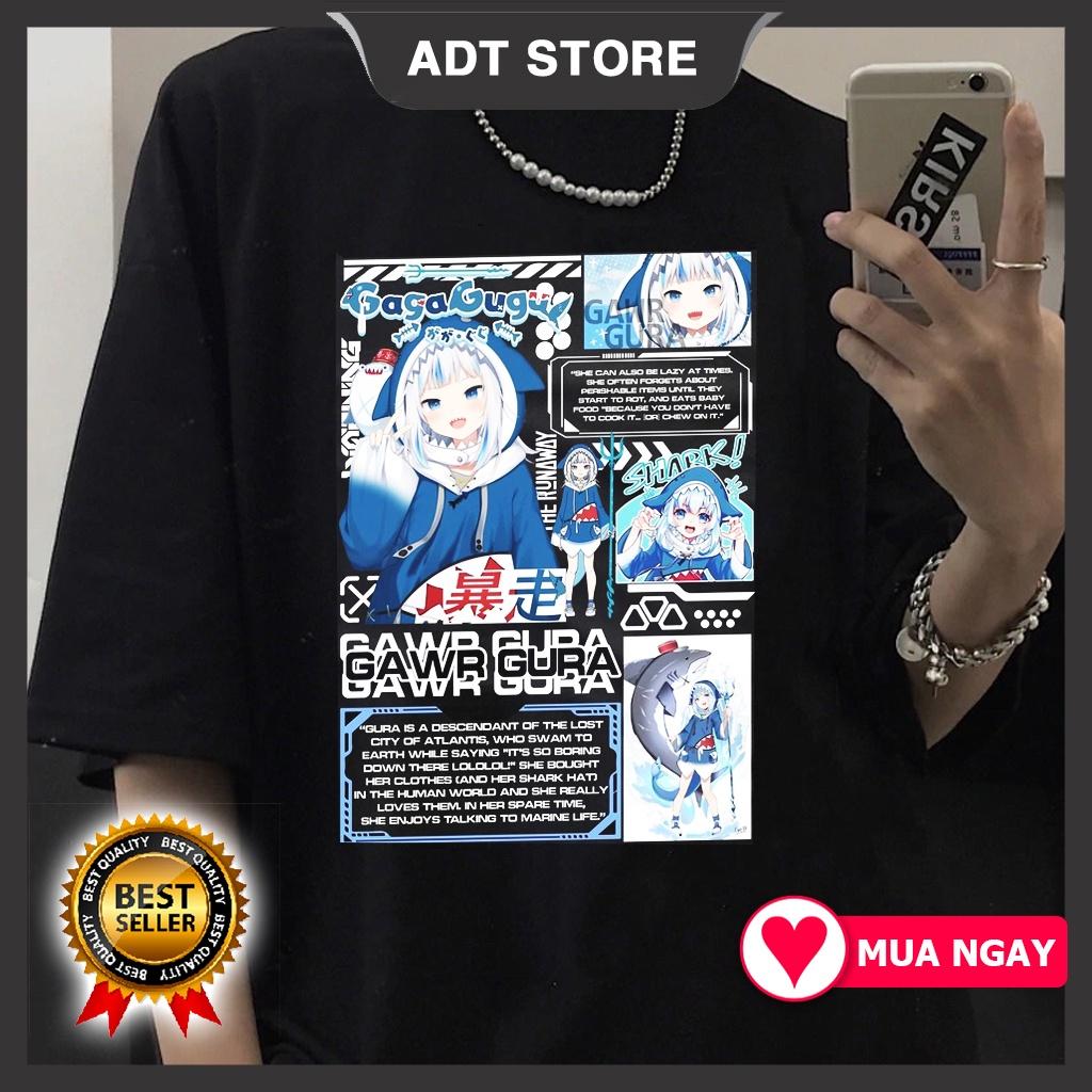 4 mẫu Áo thun in hình Gawr Gura Anime Hololive Vtuber giá rẻ siêu HOT
