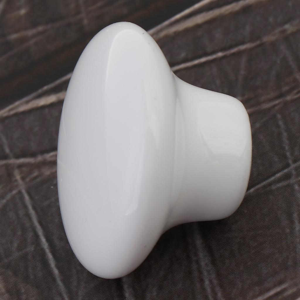 Porcelain Knob Furniture Kitchen Cabinet Round Drawer Pull Knobs