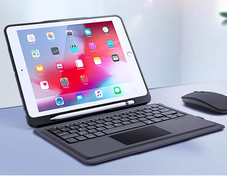 Bao da iPad 10.2 inch kèm bàn phím bluetooth có bàn di chuột Magic Keyboard TouchPad chính hãng Ducis