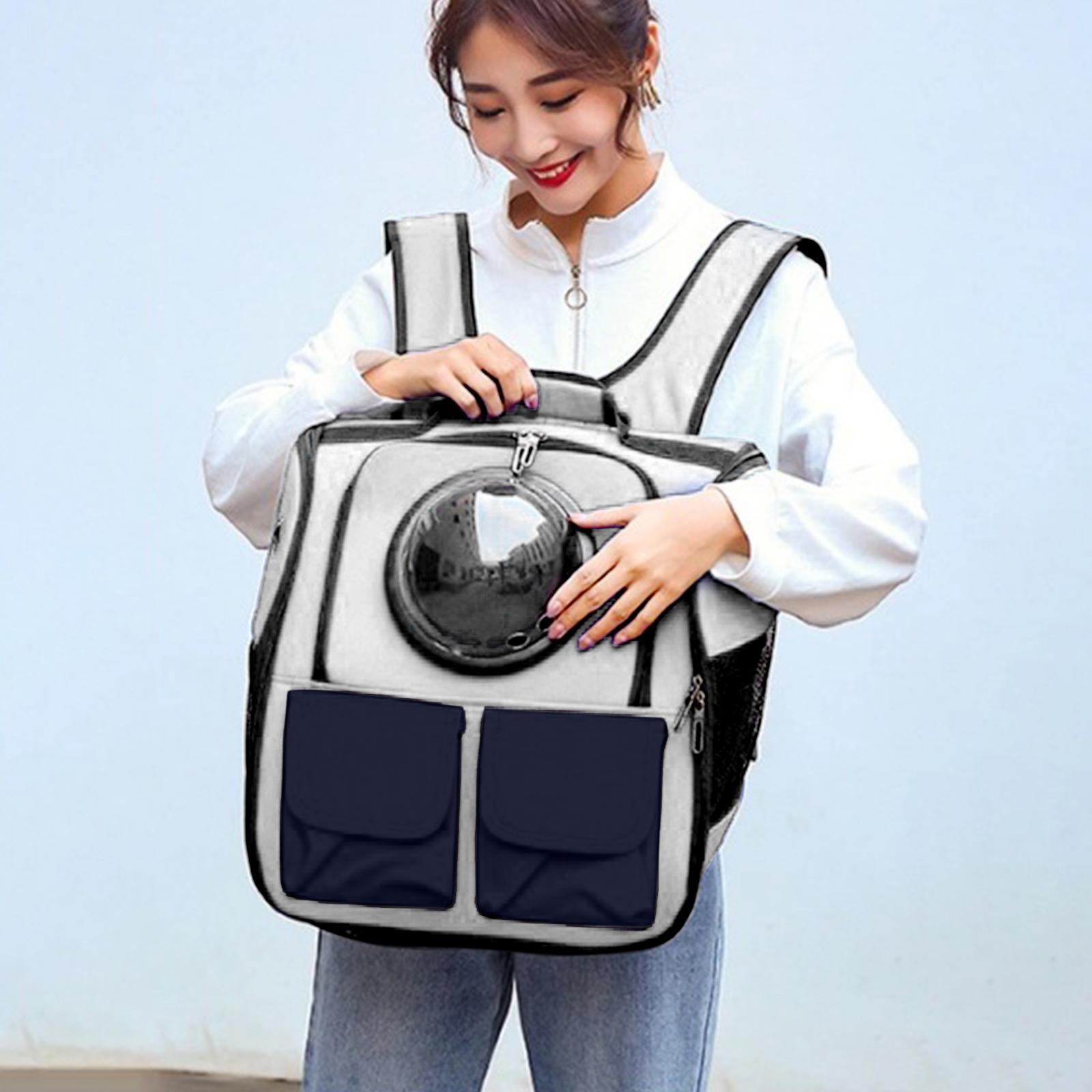 Pet Cat Carrier Backpack Ventilated Breathable Capsule Shoulder Bag Mesh