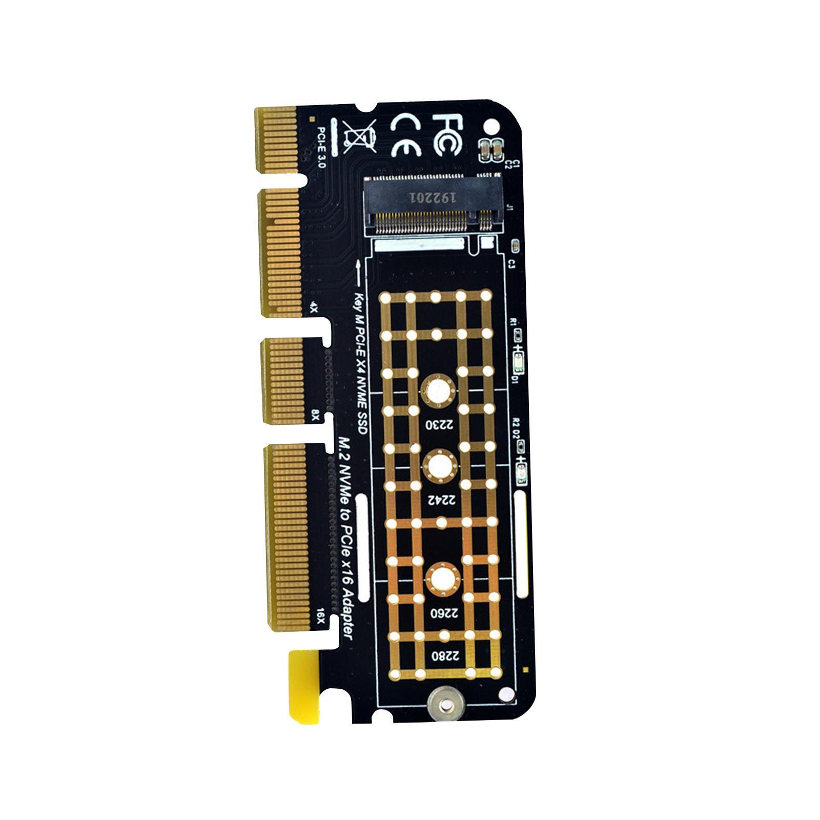 M.2 SSD M Key -e 3.0 x16 Expansion Card, Support 2280, 2260, 2242, 2230, Low Profile  M.2 SSD to PCIe x16/x8/x4 for SM951 PM961