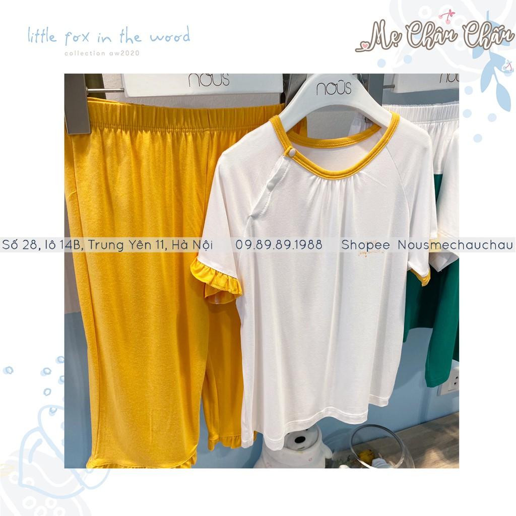 Bộ Quần Áo Cộc Nous kids cộc Trắng Vàng