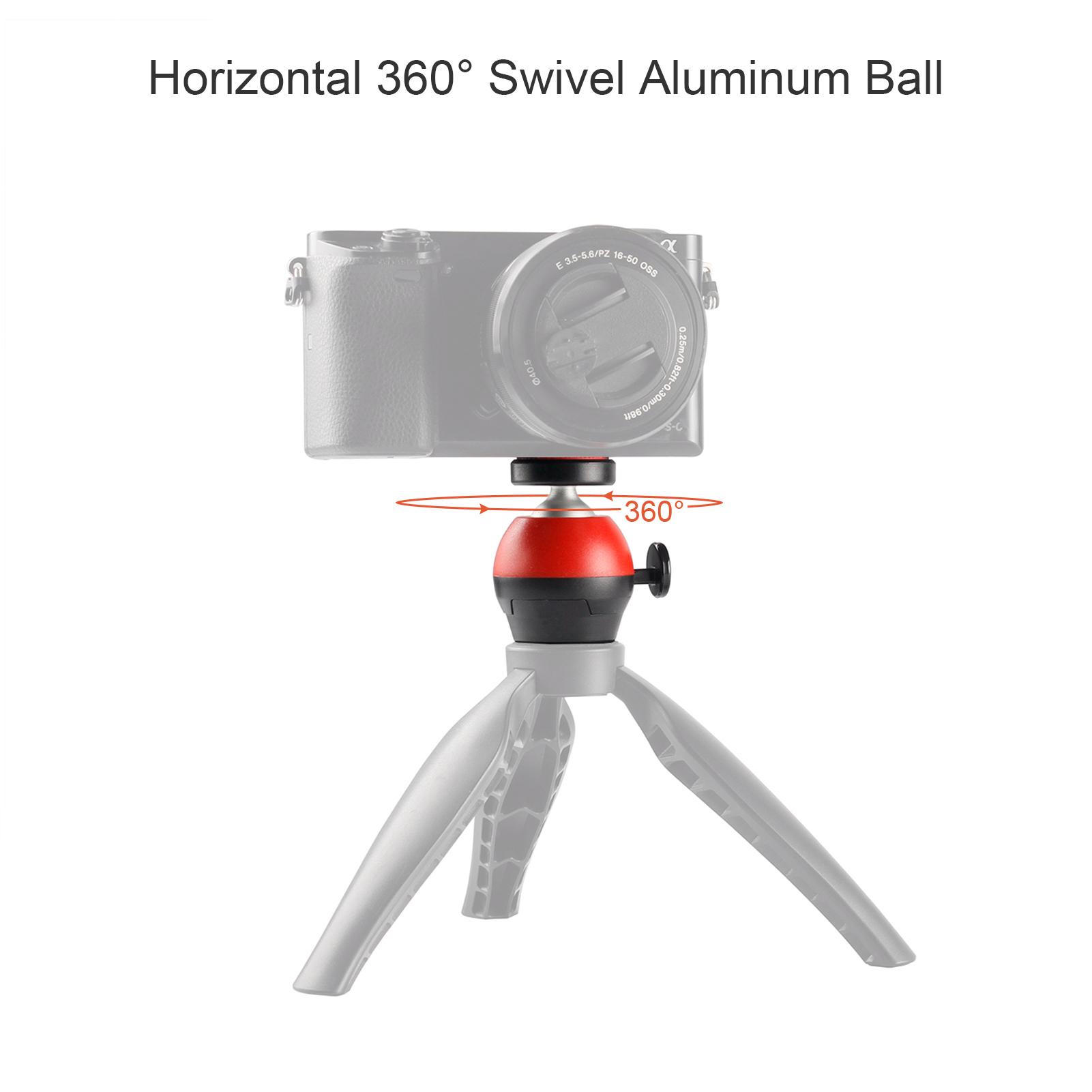 Giá đỡ chân máy ảnh đầu bi mini công nghệ CNC xoay 360 ° với giao diện 1/4 inch đa năng cho máy SLR DSLR