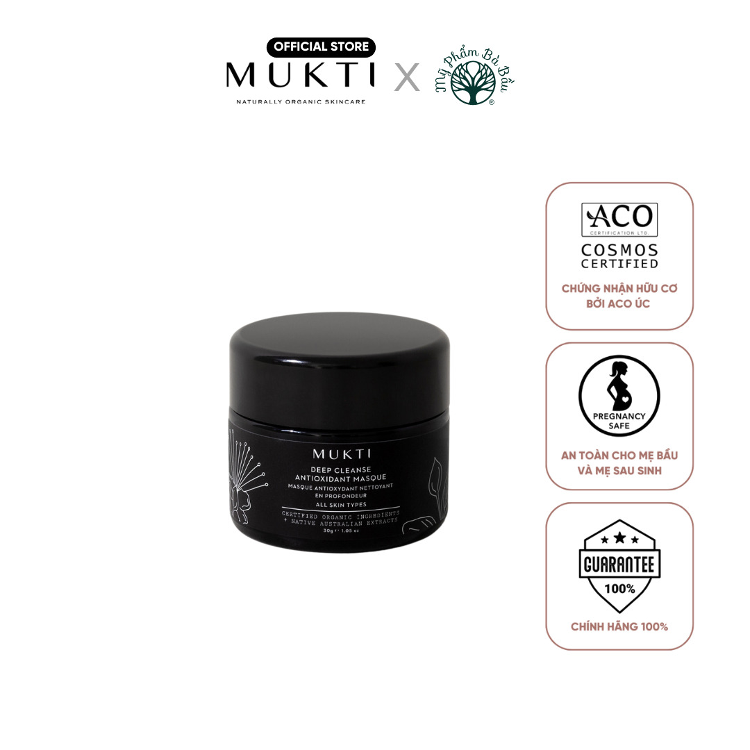 Mặt Nạ Đất Sét Kiêm Tẩy Tế Bào Chết Thanh Lọc Da Mukti Deep Cleanse Antioxidant Masque (30g)