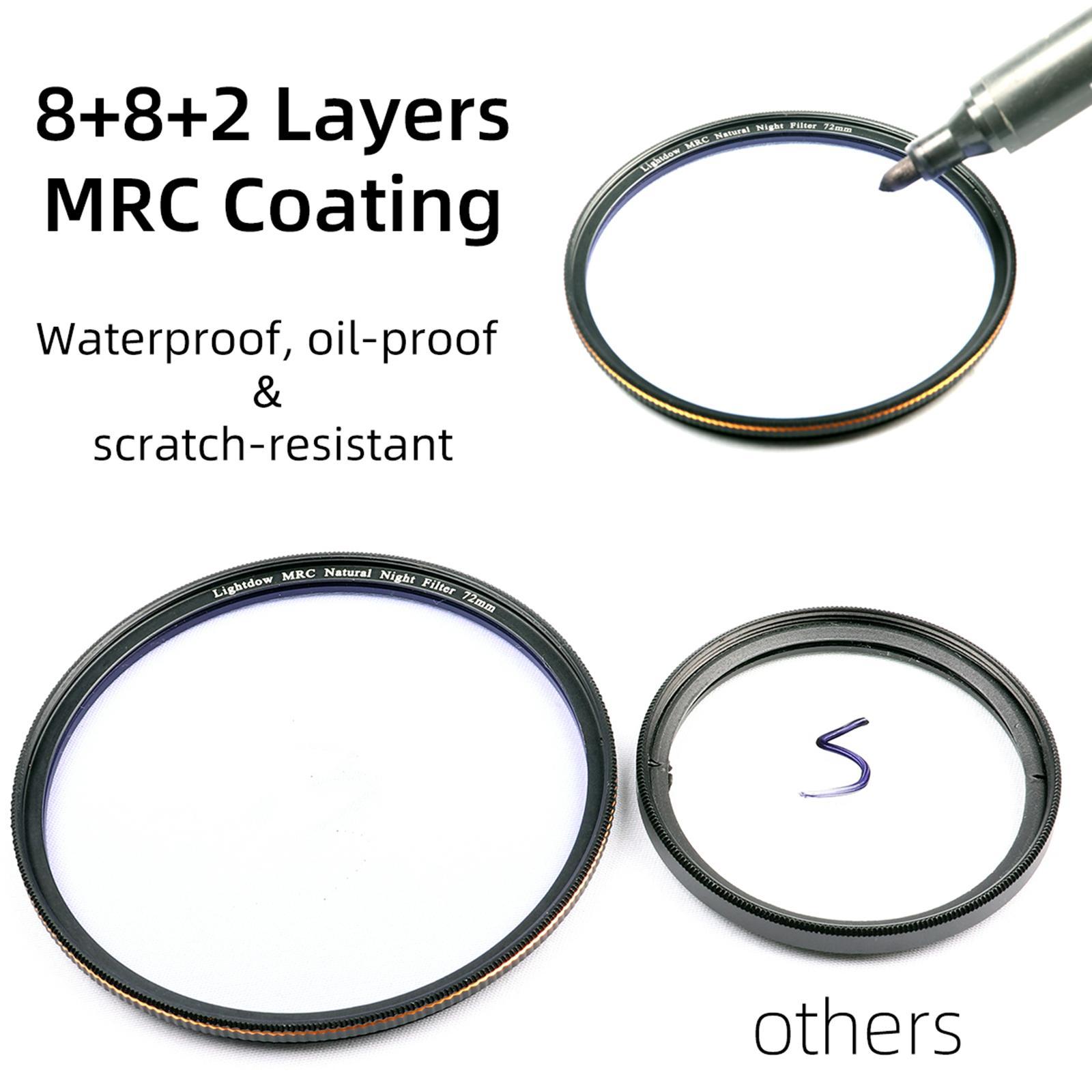 Night Filter for Clear Night Scenes Photography Optical Glass Material Light Pollution Reduction