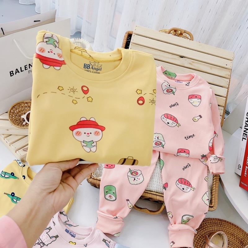 Bộ nỉ bé trai,bé gái hàng bb angel sz đại 23-33kg.chất nỉ dày mịn đẹp ,ko bai,ko xù.