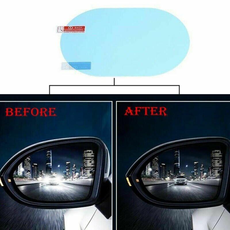 2pcs Rearview Mirror Rainproof Clear Film Sticker Protective for Car Motorcycle Bicycle Bike View Mirror AntiFog Waterproof Film