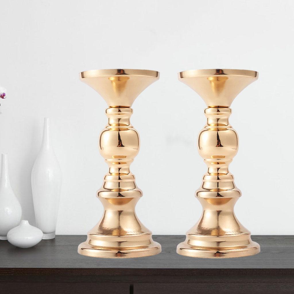 Iron Candlestick Pillar Candle Holder Stand Table Centerpiece for Home Decor