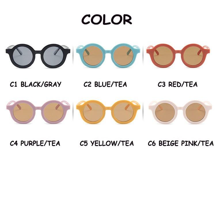 Kính Mát Gọng Tròn Nhỏ Phong Cách Hàn Quốc Thời Trang Cho Bé