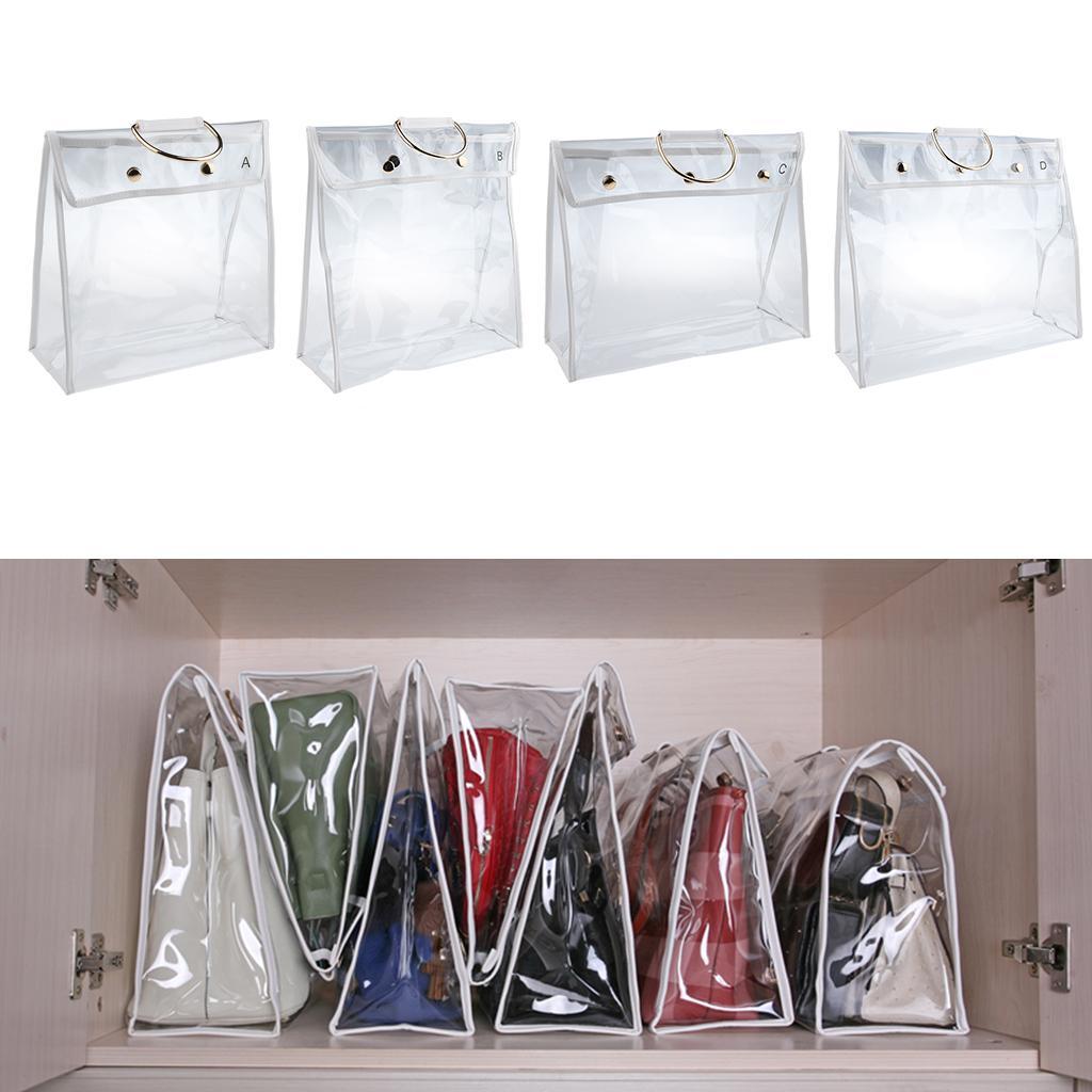 Women’s Transparent Storage Bag Clear Cosmetic PVC Organizer Dustproof Handbag Holder