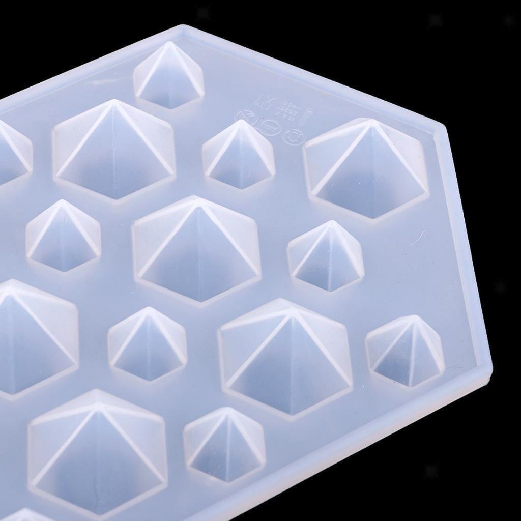 Khuôn Silicon Làm Mặt Dây Chuyền Nhựa Resin Hình Viên Kim Cương DIY