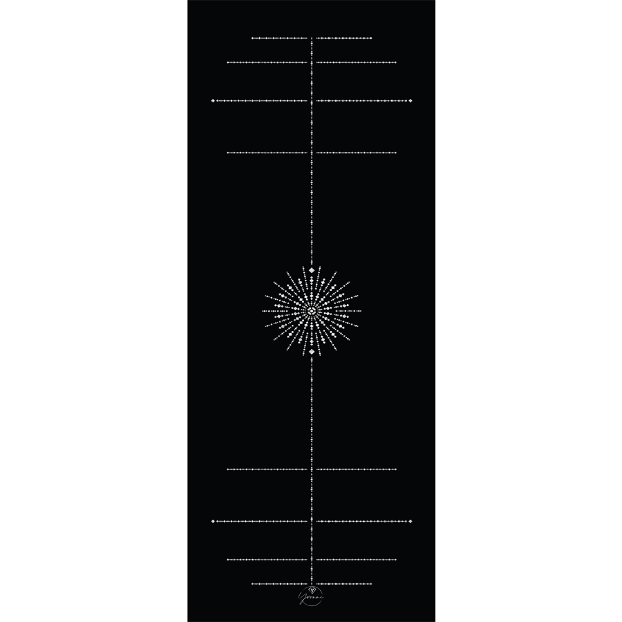 Thảm tập yoga chính hãng Yvonne, Pole Star Black (TẶNG KÈM 3 PHẦN QUÀ) dày 4mm bề mặt nhám, siêu bám, chống trơn trượt, ưa mồ hôi,