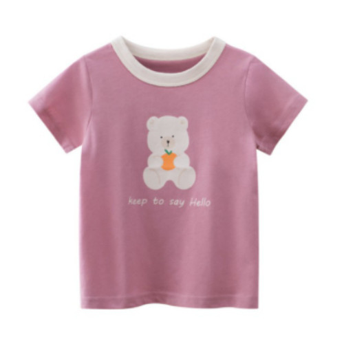 Áo thun bé gái tay ngắn in hình cute dễ thương chất liệu cotton mềm mịn, thoáng mát