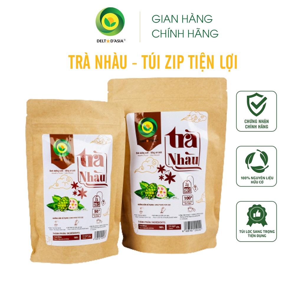 TRÀ NHÀU Túi Zip –  Delta D'Asia Ngừa huyết áp cao, nhức mỏi, đau lưng (25 - 50 túi x 1,5 g)