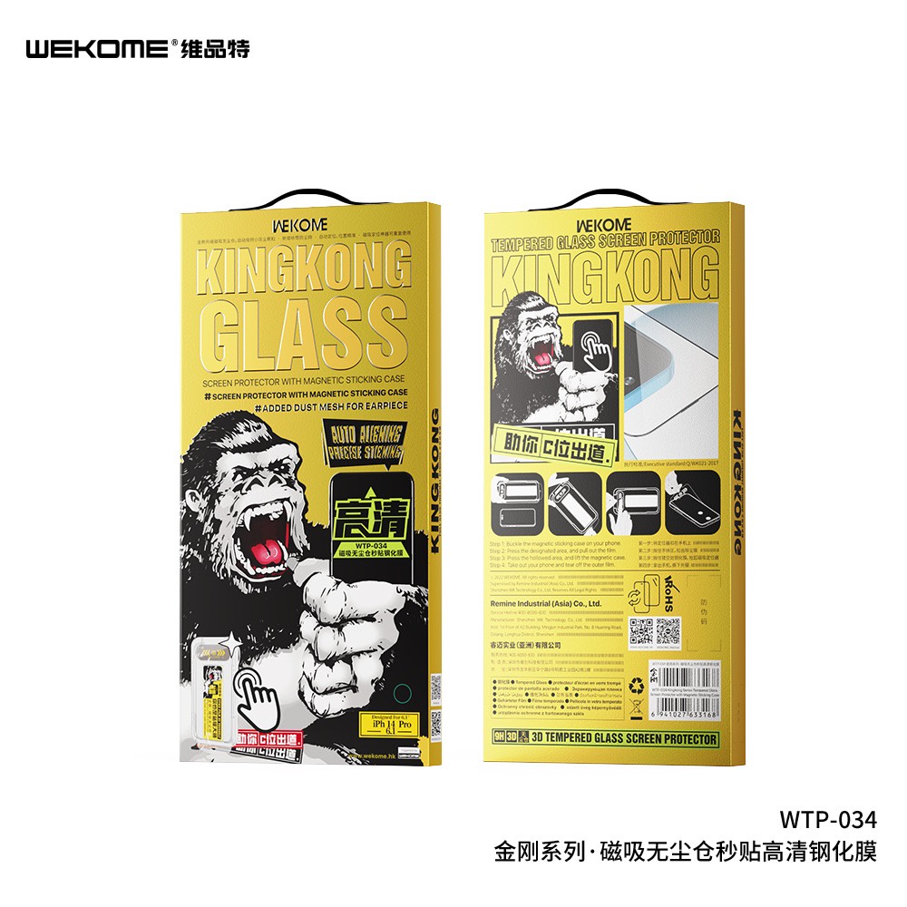 Kính cường lực KingKong bảo vệ màng loa WEKOME 034-057 cho iph- HÀNG CHÍNH HÃNG