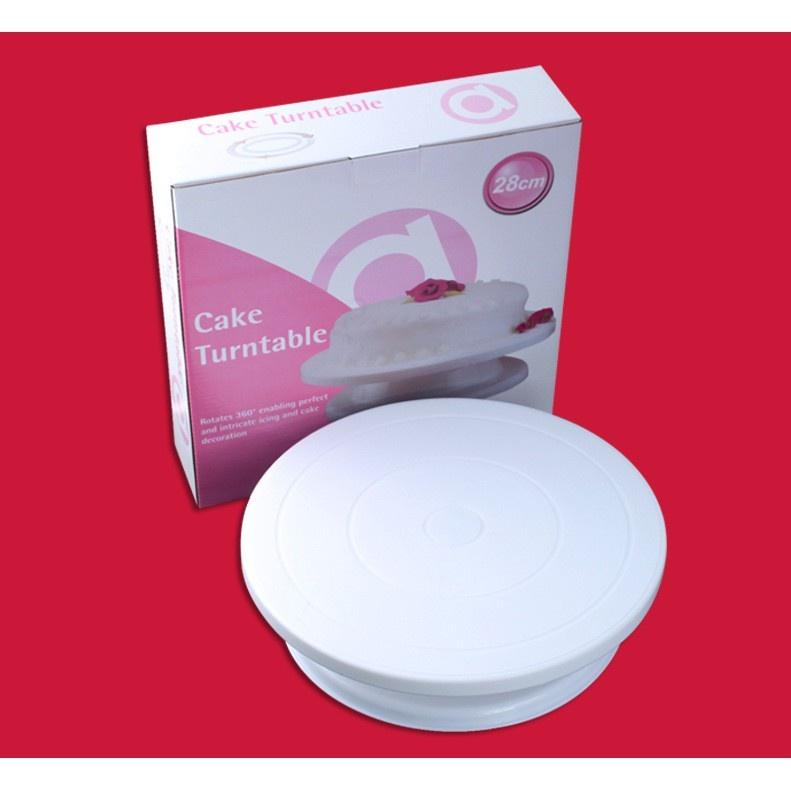 Combo Bàn Xoay Bánh Kem Bộ Dụng Cụ Làm Bánh Sinh Nhật 6 Chi Tiết Cho Gia Đình