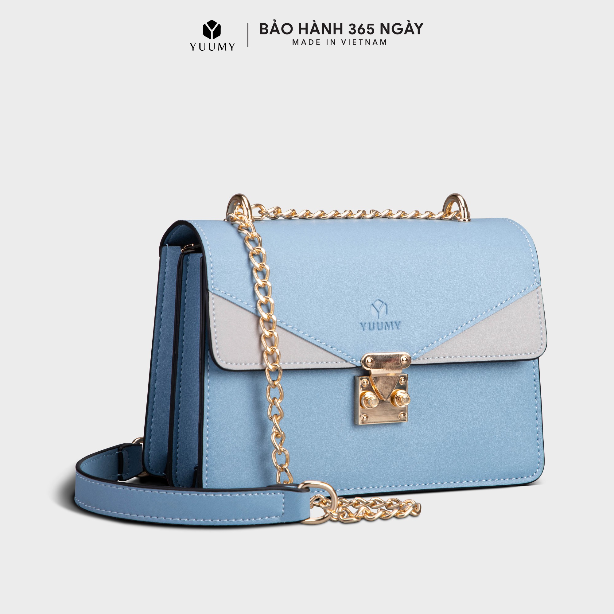 Túi đeo chéo nữ thời trang YUUMY YN91, 7 ngăn, vừa sổ tay, ví, điện thoại, phù hợp đi chơi, đi làm, đi tiệc, da tổng hợp cao cấp, không bong tróc, không thấm nước (Dài 21.5cm x Rộng 8.5cm x Cao 15.5cm)