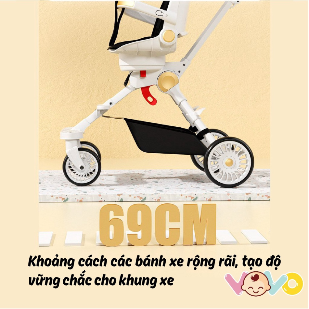 Xe Đẩy Đảo Chiều VoVo Thời Trang Cao Cấp 0208