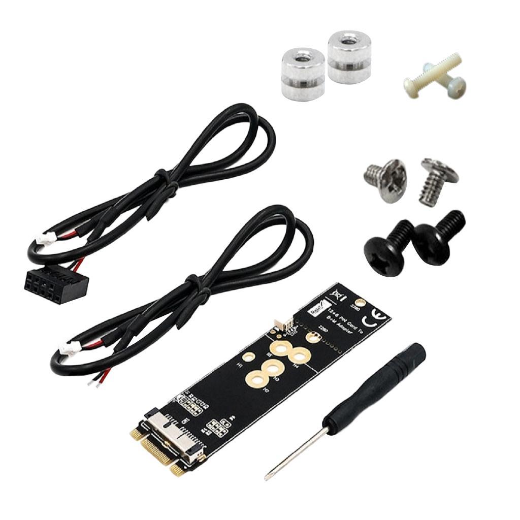 12+6 Pin Wireless Card Module to M.2 NGFF Key B+M Adapter for Mac BCM94360CD