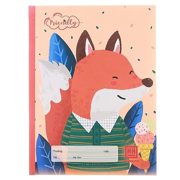 Combo 5 Vở Class Friendly Animal - 5 Ô Ly 96 Trang ĐL 100g/m2 - Hồng Hà 0420 (Mẫu Màu Giao Ngẫu Nhiên)